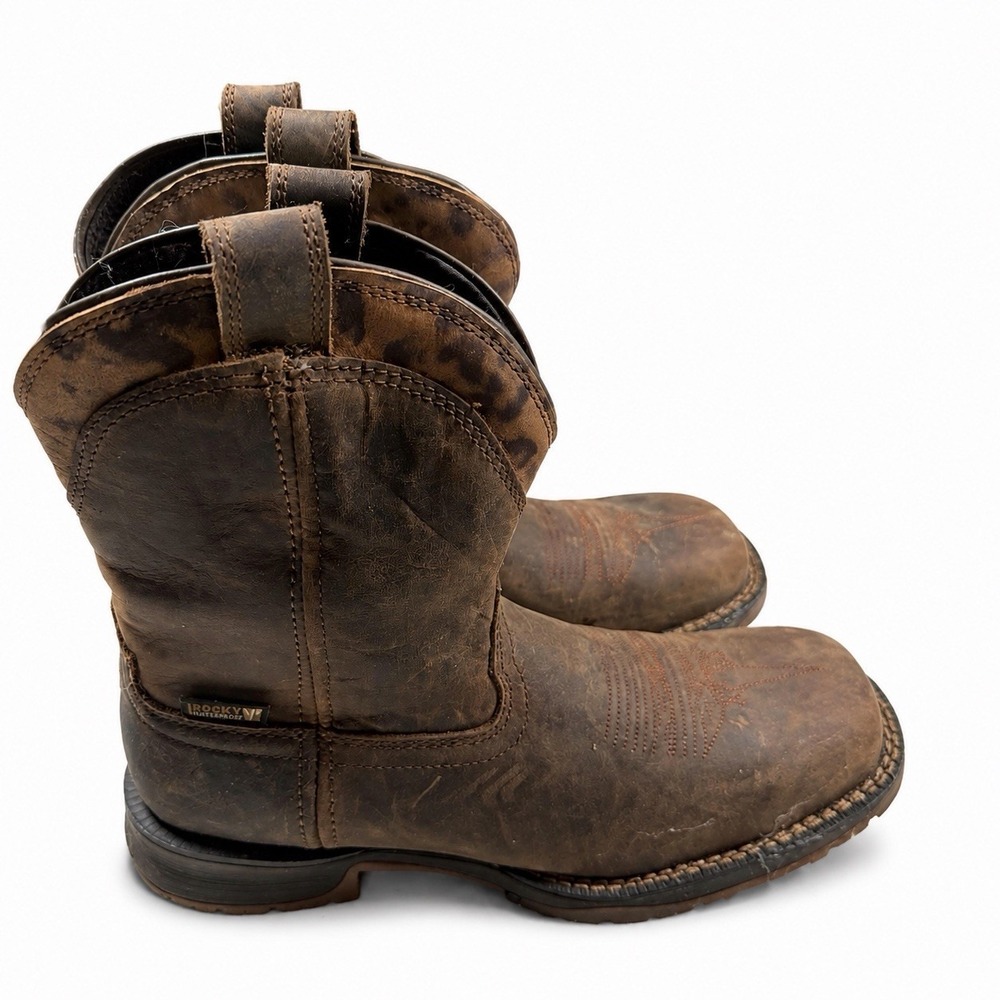Rocky Rosemary Womens 8M Waterproof Composite Toe Western Work Boots RKW0401